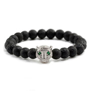 Unisex Black Lava Stone Wellness Bracelet - 12 Unique Styles