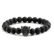 Unisex Black Lava Stone Wellness Bracelet - 12 Unique Styles