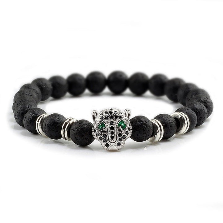 Unisex Black Lava Stone Wellness Bracelet - 12 Unique Styles