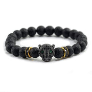 Unisex Black Lava Stone Wellness Bracelet - 12 Unique Styles