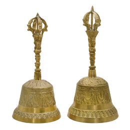 Brass Handicraft Engraved Hand Bell