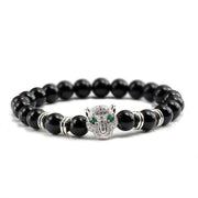 Unisex Black Lava Stone Wellness Bracelet - 12 Unique Styles