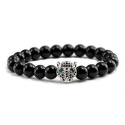Unisex Black Lava Stone Wellness Bracelet - 12 Unique Styles