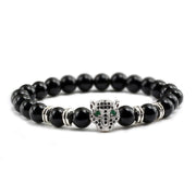 Unisex Black Lava Stone Wellness Bracelet - 12 Unique Styles