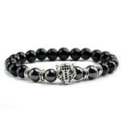 Unisex Black Lava Stone Wellness Bracelet - 12 Unique Styles