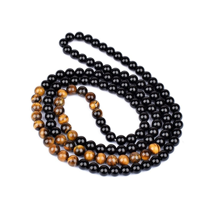 Black Onyx and Tiger Eye Meditation Necklaces