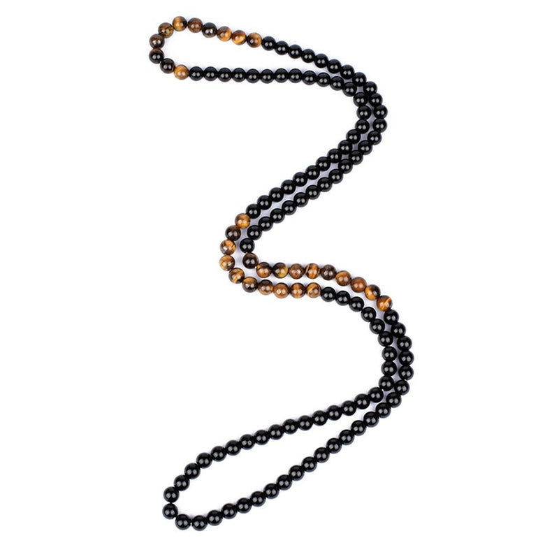 Black Onyx and Tiger Eye Meditation Necklaces