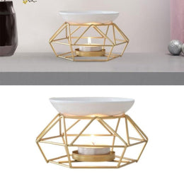 Gold Geometric Ceramic Essential Oil/Wax Melt Burner