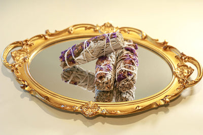 White Sage & Purple Sinuata Flower