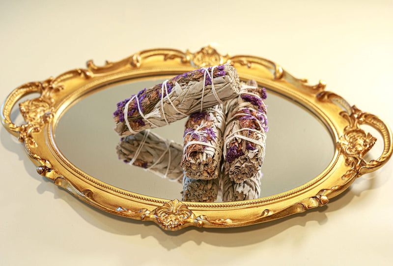White Sage & Purple Sinuata Flower