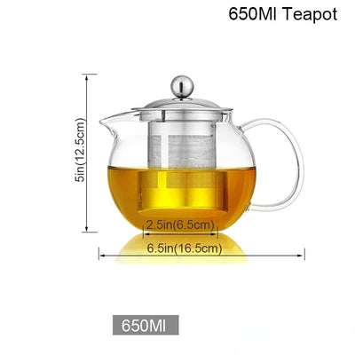 Heat Resistant Glass Infuser Pot